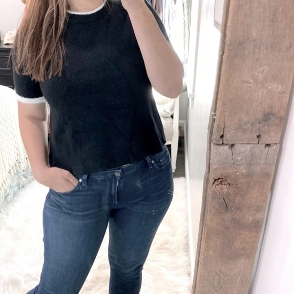 All:row black knit sweater top size medium - Picture 4 of 9